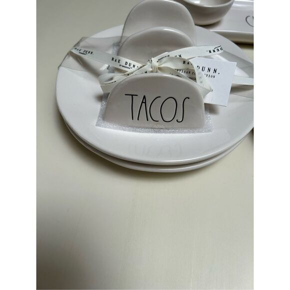 Rae Dunn 2 Taco Sets Plus Chips And Queso - Picture 2 of 4